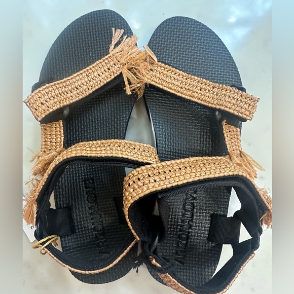 ARIZONA LOVE Trekky raffia-trimmed canvas platform sandals 7, 9 - Picture 9 of 11